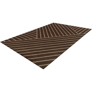Teppich CALO-DELUXE Vilea 5036 Teppiche Gr. B/L: 120 cm x 180 cm, 15 mm, 1 St., grau (taupe) Esszimmerteppiche Wohnzimmer