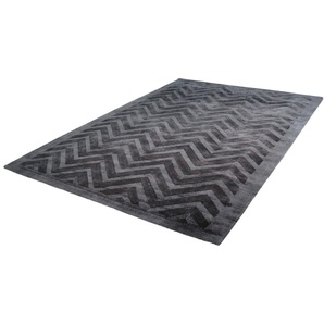Teppich CALO-DELUXE Viteox 410 Teppiche Gr. B/L: 80 cm x 150 cm, 13 mm, 1 St., grau Esszimmerteppiche Viskose, Kurzflor, Wohnzimmer