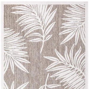 Teppich CARPET CITY Outdoor Teppiche Gr. B/L: 280 cm x 380 cm, 5 mm, 1 St., beige Esszimmerteppiche UV-beständig, Flachgewebe, auch in quadratischer Form erhältlich