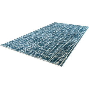 Teppich CARPET CITY Showtime Teppiche Gr. B/L: 200 cm x 290 cm, 10 mm, 1 St., blau Esszimmerteppiche Flachflor, besonders weich durch Polyester