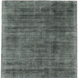 Teppich CARPETFINE Ava Viskoseteppich Teppiche Gr. B/L: 140 cm x 200 cm, 13 mm, 1 St., grün (dunkelgrün) Esszimmerteppiche Seidenoptik, leichter Glanz, auch als Läufer erhältlich