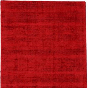 Teppich CARPETFINE Ava Viskoseteppich Teppiche Gr. B/L: 140 cm x 200 cm, 13 mm, 1 St., rot Esszimmerteppiche