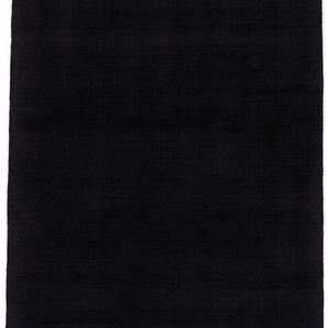 Teppich CARPETFINE Ava Viskoseteppich Teppiche Gr. B/L: 140 cm x 200 cm, 13 mm, 1 St., schwarz Esszimmerteppiche Seidenoptik, leichter Glanz, auch als Läufer erhältlich