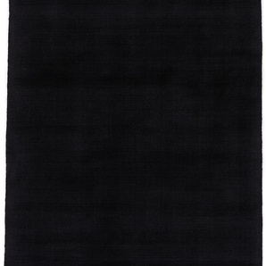 Teppich CARPETFINE Ava Viskoseteppich Teppiche Gr. B/L: 160 cm x 230 cm, 13 mm, 1 St., schwarz Esszimmerteppiche