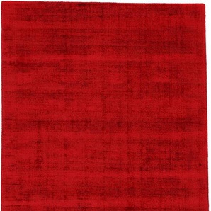 Teppich CARPETFINE Ava Viskoseteppich Teppiche Gr. B/L: 200 cm x 250 cm, 13 mm, 1 St., rot Esszimmerteppiche Seidenoptik, leichter Glanz, auch als Läufer erhältlich