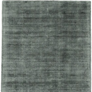 Teppich CARPETFINE Ava Viskoseteppich Teppiche Gr. B/L: 80 cm x 150 cm, 13 mm, 1 St., grün (dunkelgrün) Esszimmerteppiche
