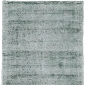 Teppich CARPETFINE Ava Viskoseteppich Teppiche Gr. B/L: 80 cm x 300 cm, 13 mm, 1 St., grün (mint) Esszimmerteppiche
