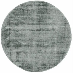 Teppich CARPETFINE Ava Viskoseteppich Teppiche Gr. Ø 120 cm, 13 mm, 1 St., grün (mint) Esszimmerteppiche