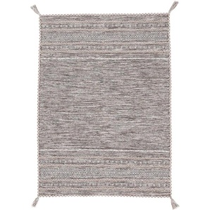 Teppich CARPETFINE Kelim Azizi Teppiche Gr. B/L: 240 cm x 340 cm, 5 mm, 1 St., beige Orientalische Muster Baumwolle, Wendeteppich mit Fransen, Wohnzimmer
