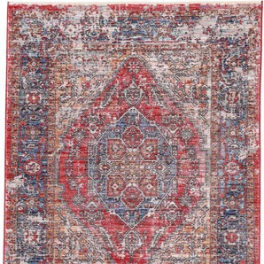 Teppich CARPETFINE Phoenix Vintage Teppiche Gr. B/L: 200 cm x 290 cm, 6 mm, 1 St., rot Esszimmerteppiche