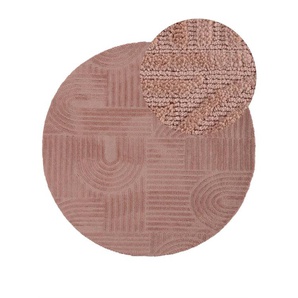 Teppich CARPETFINE Teppiche Gr. Ø 200 cm, 1 St., rosa Esszimmerteppiche