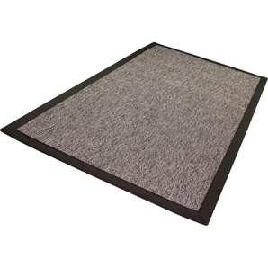 Teppich DEKOWE Naturino Classic Teppiche Gr. B/L: 200 cm x 290 cm, 8 mm, 1 St., grau (anthrazit) Esszimmerteppiche Flachgewebe, Sisal-Optik, mit Bordüre, In- und Outdoor geeignet