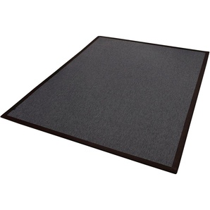 Teppich DEKOWE Naturino Rips Teppiche Gr. B/L: 120 cm x 170 cm, 7 mm, 1 St., schwarz Esszimmerteppiche Flachgewebe, Sisal-Optik, mit Bordüre, In- und Outdoor geeignet