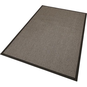 Teppich DEKOWE Naturino Rips Teppiche Gr. B/L: 133 cm x 190 cm, 7 mm, 1 St., grau (anthrazit) Esszimmerteppiche