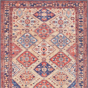 Teppich ELLE DECORATION Afghan Kelim Teppiche Gr. B/L: 160 cm x 230 cm, 5 mm, 1 St., rot Esszimmerteppiche Orient Optik, Vintage Design,, gekettelt, kräftige Farben