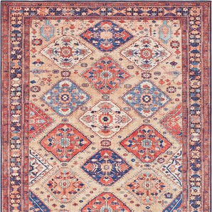 Teppich ELLE DECORATION Afghan Kelim Teppiche Gr. B/L: 200 cm x 290 cm, 5 mm, 1 St., rot Esszimmerteppiche