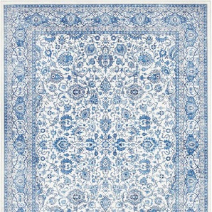 Teppich ELLE DECORATION Keshan Maschad Teppiche Gr. B/L: 160 cm x 230 cm, 5 mm, 1 St., blau (saphirblau) Esszimmerteppiche Orientalisch, Orient, Kurzflor, Vintage, Wohnzimmer, Schlafzimmer