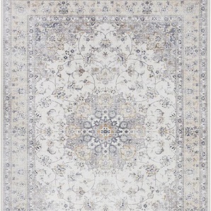 Teppich ELLE DECORATION Nain Teppiche Gr. B/L: 200 cm x 290 cm, 7 mm, 1 St., grau Orientalische Muster Orientalisch, Orient, Kurzflor, Wohnzimmer, Schlafzimmer, Vintage-Look