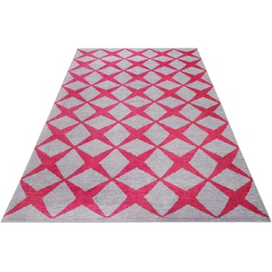 Teppich ESPRIT Caledon Teppiche Gr. B/L: 160 cm x 230 cm, 6 mm, 1 St., rot (sand, burgund) Esszimmerteppiche besonders weiche Haptik, Wohnzimmer