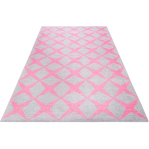 Teppich ESPRIT Caledon Teppiche Gr. B/L: 190 cm x 290 cm, 6 mm, 1 St., rosa (rosa, sand) Esszimmerteppiche besonders weiche Haptik, Wohnzimmer