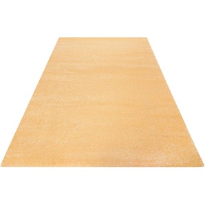 Teppich ESPRIT California Teppiche Gr. B/L: 160 cm x 225 cm, 18 mm, 1 St., orange (pfirsich) Esszimmerteppiche sehr weicher dichter Flor, Wohnzimmer, Schlafzimmer, Esszimmer, uni