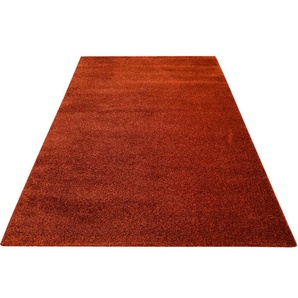 Teppich ESPRIT California Teppiche Gr. B/L: 160 cm x 225 cm, 18 mm, 1 St., orange (terrakotta) Esszimmerteppiche sehr weicher dichter Flor, Wohnzimmer, Schlafzimmer, Esszimmer, uni