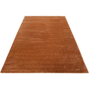 Teppich ESPRIT California Teppiche Gr. B/L: 200 cm x 290 cm, 18 mm, 1 St., braun (karamell) Esszimmerteppiche sehr weicher dichter Flor, Wohnzimmer, Schlafzimmer, Esszimmer, uni