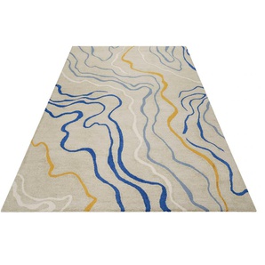Teppich ESPRIT Drive Teppiche Gr. B/L: 160 cm x 230 cm, 8 mm, 1 St., beige Esszimmerteppiche nachhaltig, modern, abstraktes Design für Wohnzimmer und Schlafzimmer