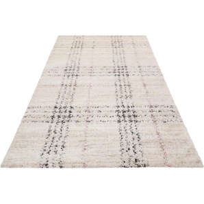 Teppich ESPRIT Nora ESP-80336 Teppiche Gr. B/L: 160 cm x 225 cm, 30 mm, 1 St., weiß (weiß,creme) Esszimmerteppiche mit Karo-Muster