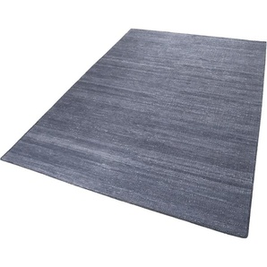 Teppich ESPRIT Rainbow Kelim Teppiche Gr. B/L: 130 cm x 190 cm, 5 mm, 1 St., blau (blau, grau) Baumwollteppiche Flachgewebe aus 100% Baumwolle, Wohnzimmer, Kinderzimmer, einfarbig