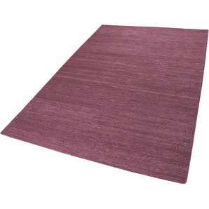 Teppich ESPRIT Rainbow Kelim Teppiche Gr. B/L: 200 cm x 290 cm, 5 mm, 1 St., lila (flieder, rot) Baumwollteppiche Flachgewebe aus 100% Baumwolle, Wohnzimmer, Kinderzimmer, einfarbig