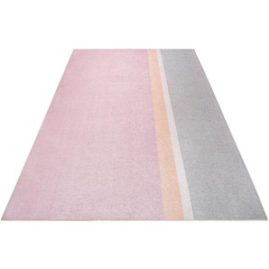 Teppich ESPRIT Salt River Teppiche Gr. B/L: 160 cm x 230 cm, 6 mm, 1 St., rosa Esszimmerteppiche weicher Kurzflor, Wohnzimmer