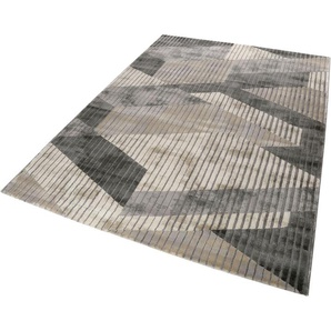 Teppich ESPRIT Tamo Teppiche Gr. B/L: 160 cm x 225 cm, 12 mm, 1 St., grau (taupe) Esszimmerteppiche Wohnzimmer