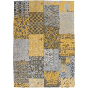 Teppich  Flachgewebe Retro- und Patchwork-Look Jacquard-Muster  Gold