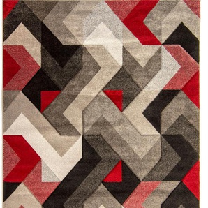 Teppich FLAIR RUGS AURORA Teppiche Gr. B/L: 200 cm x 290 cm, 11 mm, 1 St., rot Esszimmerteppiche Handgeschnitzt