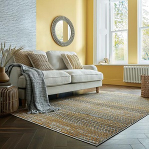 Teppich FLAIR RUGS Camino Abstraktes Teppiche Gr. B/L: 160 cm x 230 cm, 8 mm, 1 St., gelb Esszimmerteppiche Abstraktes Teppich
