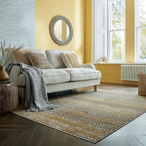 Teppich FLAIR RUGS Camino Abstraktes Teppiche Gr. B/L: 200 cm x 300 cm, 8 mm, 1 St., gelb Esszimmerteppiche Abstraktes Teppich