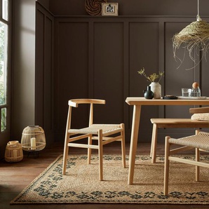Teppich FLAIR RUGS Maisie Teppiche Gr. B/L: 80 cm x 150 cm, 5 mm, 1 St., beige Juteteppiche