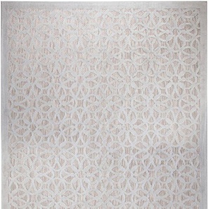 Teppich FLAIR RUGS Salerno Teppiche Gr. B/L: 160 cm x 230 cm, 4 mm, 1 St., silberfarben Esszimmerteppiche Argento Geometrischer Innen- und Außenteppich