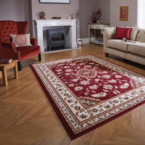 Teppich FLAIR RUGS Sherborne Teppiche Gr. B/L: 170 cm x 120 cm, 8 mm, 1 St., rot Orientalische Muster