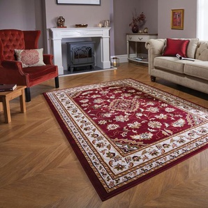 Teppich FLAIR RUGS Sherborne Teppiche Gr. B/L: 230 cm x 160 cm, 8 mm, 1 St., rot Orientalische Muster Orientteppich