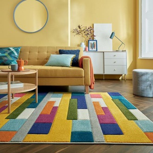 Teppich FLAIR RUGS Spectrum Teppiche Gr. B/L: 160 cm x 230 cm, 8 mm, 1 St., bunt Esszimmerteppiche Handgeschnitzt Teppich