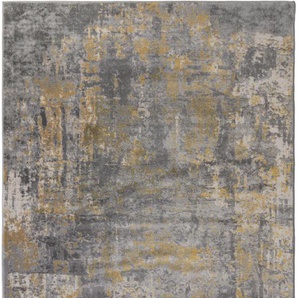 Teppich FLAIR RUGS Wonderlust Teppiche Gr. B/L: 120 cm x 170 cm, 10 mm, 1 St., gelb (ocker) Esszimmerteppiche fußbodenheizungsgeeignet, mehrfarbig, Vintage Design, Abstrakt