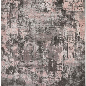 Teppich FLAIR RUGS Wonderlust Teppiche Gr. B/L: 120 cm x 170 cm, 10 mm, 1 St., rosa Esszimmerteppiche fußbodenheizungsgeeignet, mehrfarbig, Vintage Design, Abstrakt