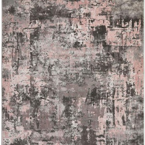 Teppich FLAIR RUGS Wonderlust Teppiche Gr. B/L: 160 cm x 230 cm, 10 mm, 1 St., rosa Esszimmerteppiche fußbodenheizungsgeeignet, mehrfarbig, Vintage Design, Abstrakt