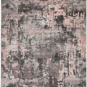 Teppich FLAIR RUGS Wonderlust Teppiche Gr. B/L: 200 cm x 290 cm, 10 mm, 1 St., rosa Esszimmerteppiche fußbodenheizungsgeeignet, mehrfarbig, Vintage Design, Abstrakt