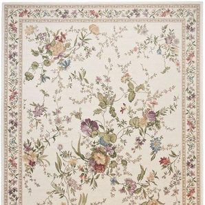 THEKO Teppich Flomi Sagrini, rechteckig, Höhe: 4 mm, Flachgewebe, Pastell-Farben, Blumen Design