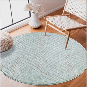 Teppich Friseé-Teppich FANCY 648, Carpet City, rechteckig, Höhe: 12 mm, Kurzflor,3D-Optik,Kreisförmiges Muster, Wohnzimmer,Schlafzimmer