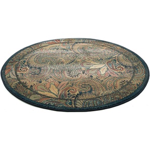THEKO Teppich Gabiro 739, rund, Höhe: 10 mm, Kurzflor, Ornamente, ideal im Wohnzimmer & Schlafzimmer