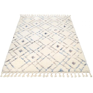 Teppich GALLERY M BRANDED BY MUSTERRING BOHO Teppiche Gr. B/L: 120 cm x 170 cm, 12 mm, 1 St., beige (creme, blau) Orientalische Muster